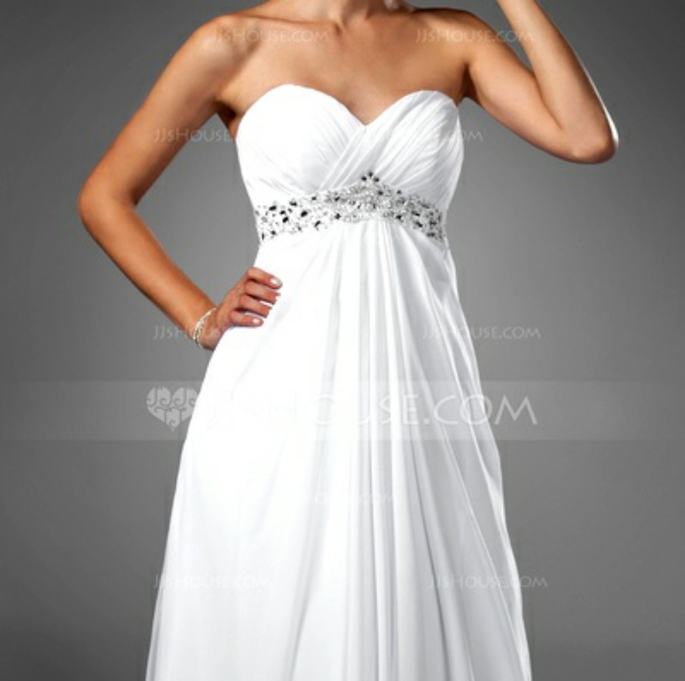 Chiffon Wedding Dress With Ruffle Beading ๐ฐ - Picture 4 of 6